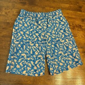 NWT Field & Stream blue gray coral fish patterned swim trunks boys size large